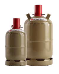 Graue Tyczka Campinggasflaschen, 5 und 11 kg