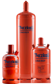 Rote Tyczka Energy Pfandflaschen in drei Größen